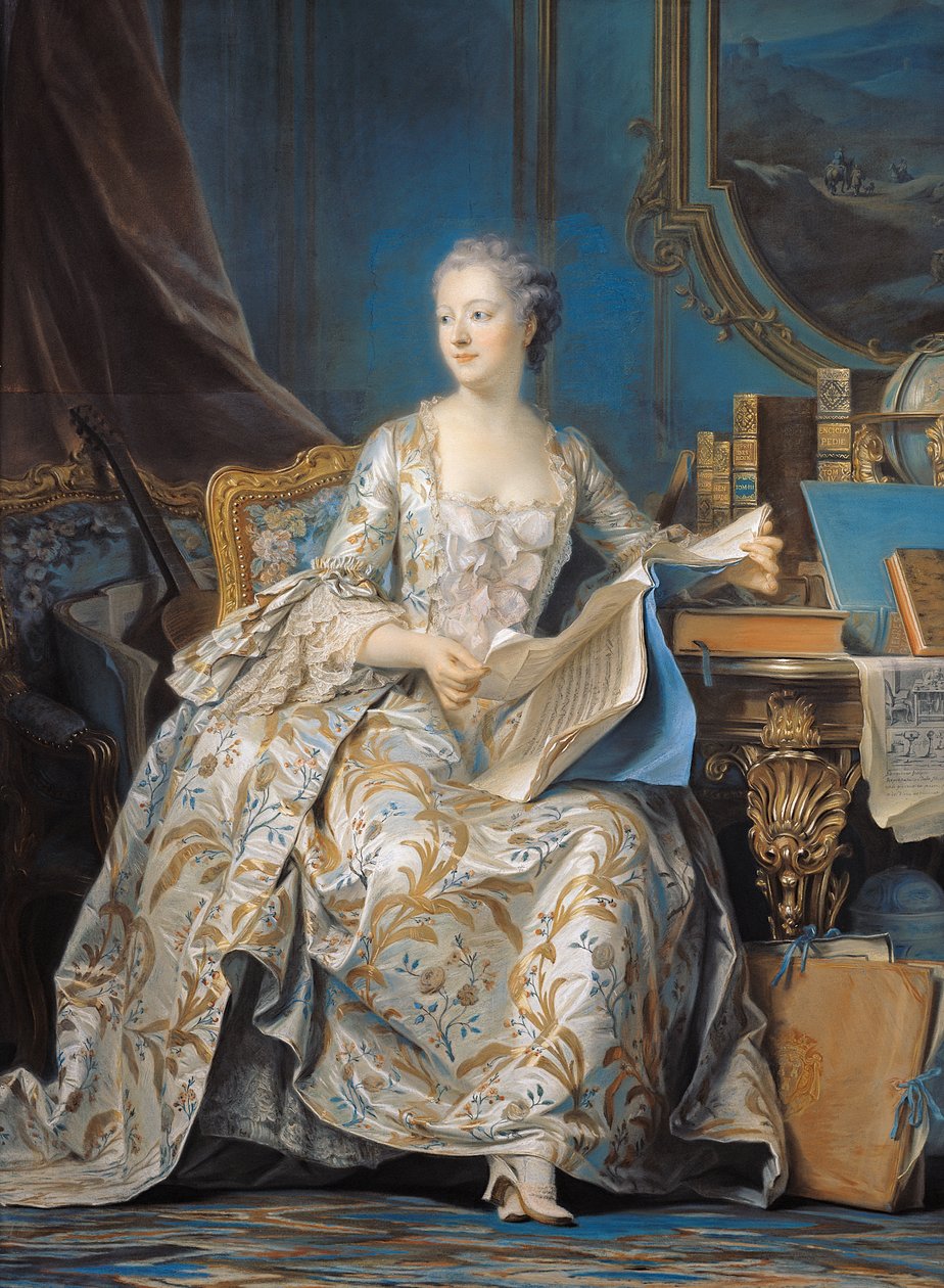 Jeanne Poisson (1721-64), die Marquise de Pompadour, 1755 von Maurice Quentin de La Tour