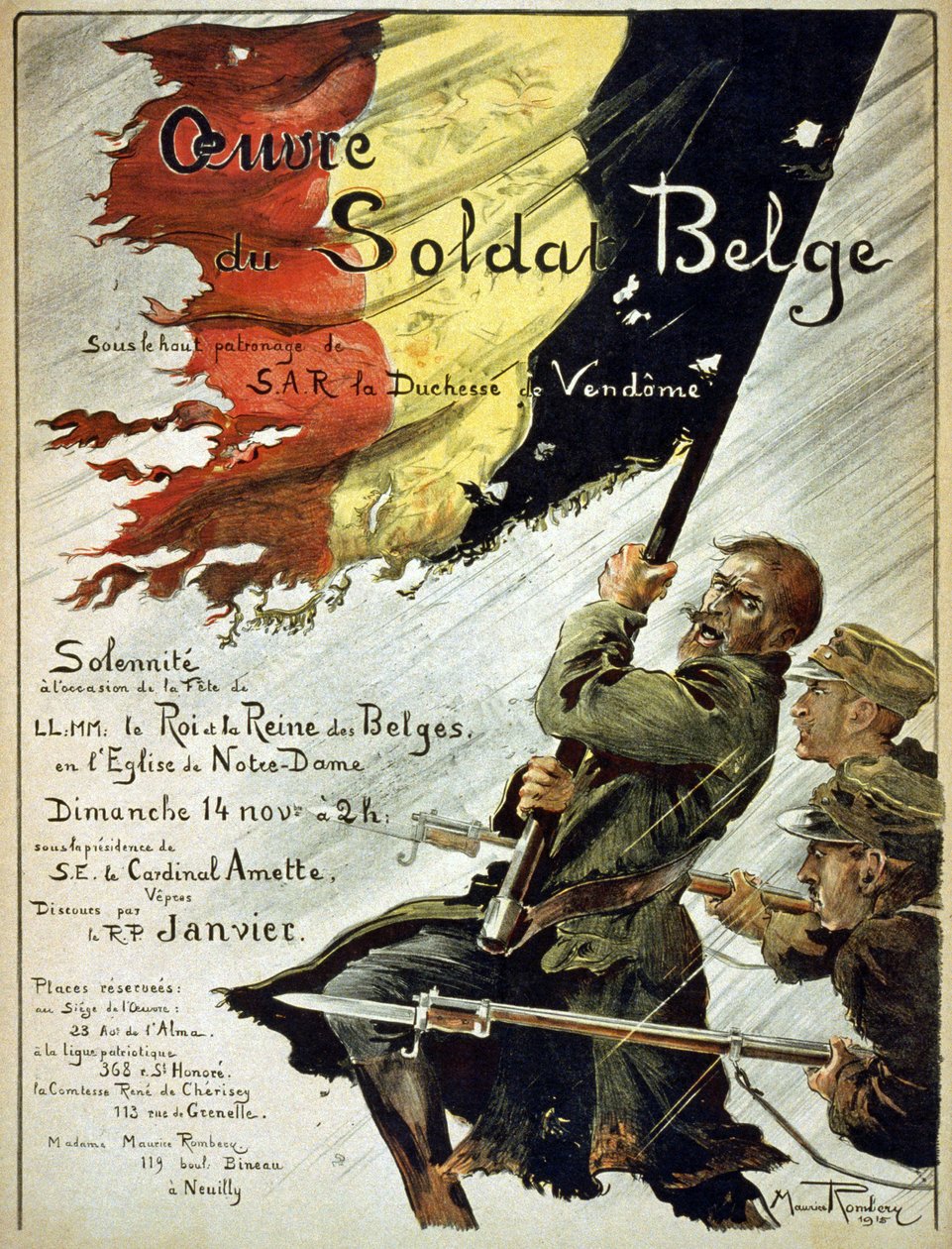 Vereinigung des belgischen Soldaten, 1915 von Maurice Romberg