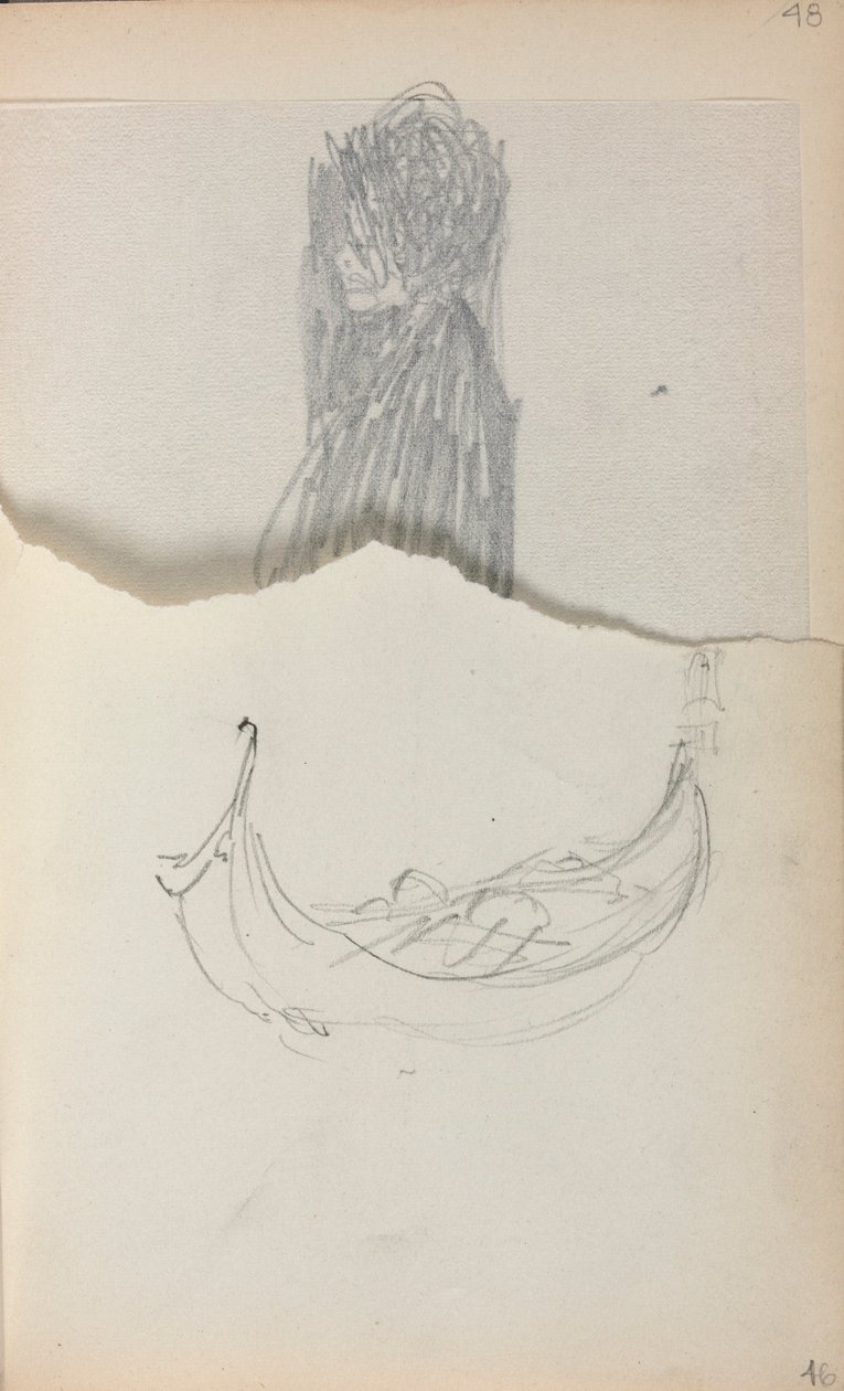 Italienisches Skizzenbuch: Gondel (Seite 46) von Maurice Prendergast