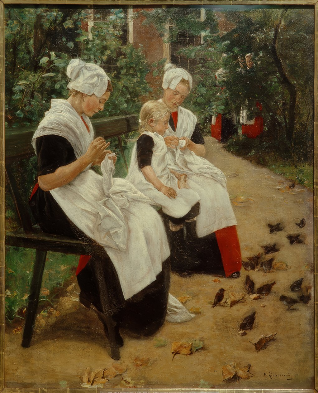 Amsterdamer Waisenmädchen im Garten von Max Liebermann