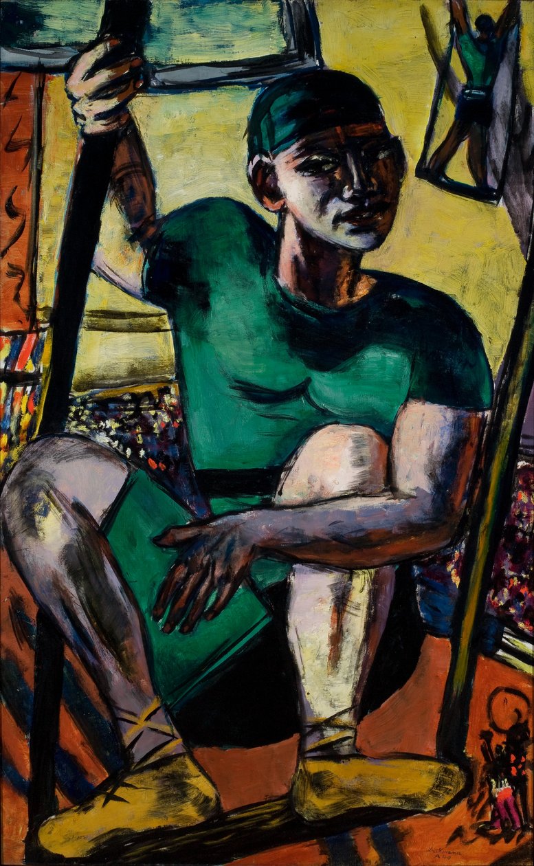 Akrobat auf dem Trapez von Max Beckmann
