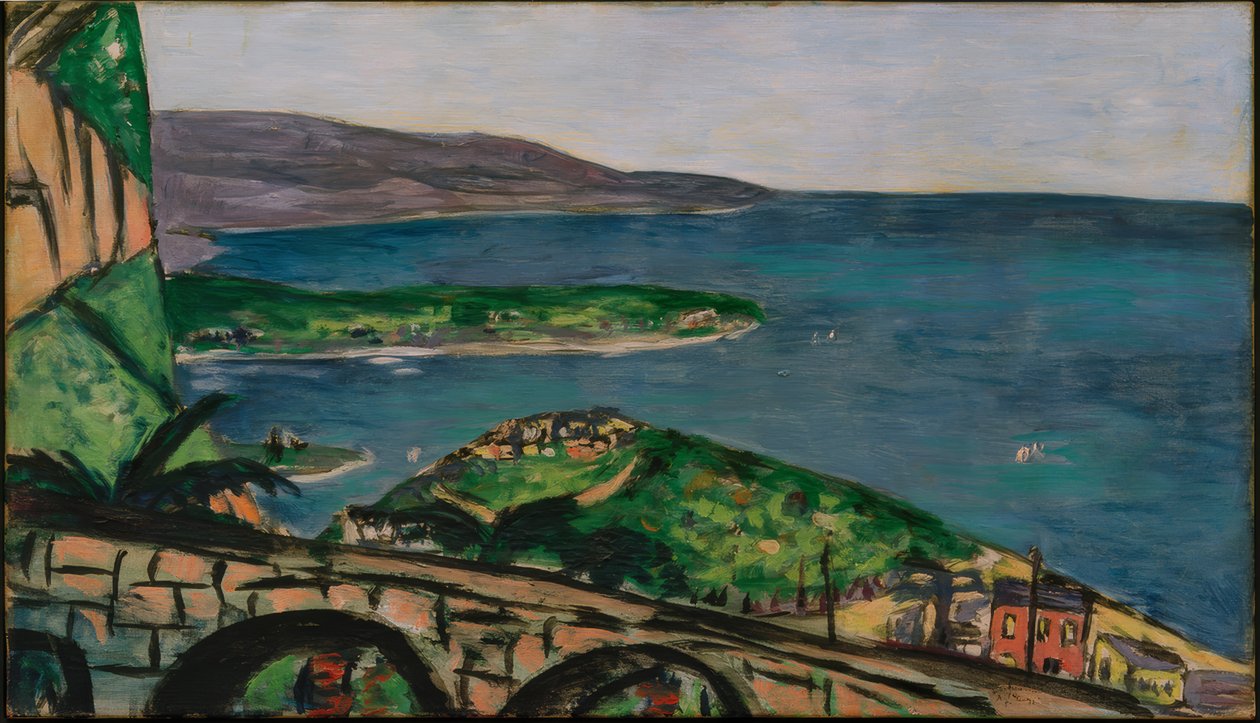 Blick auf Cap Martin, blau von Max Beckmann