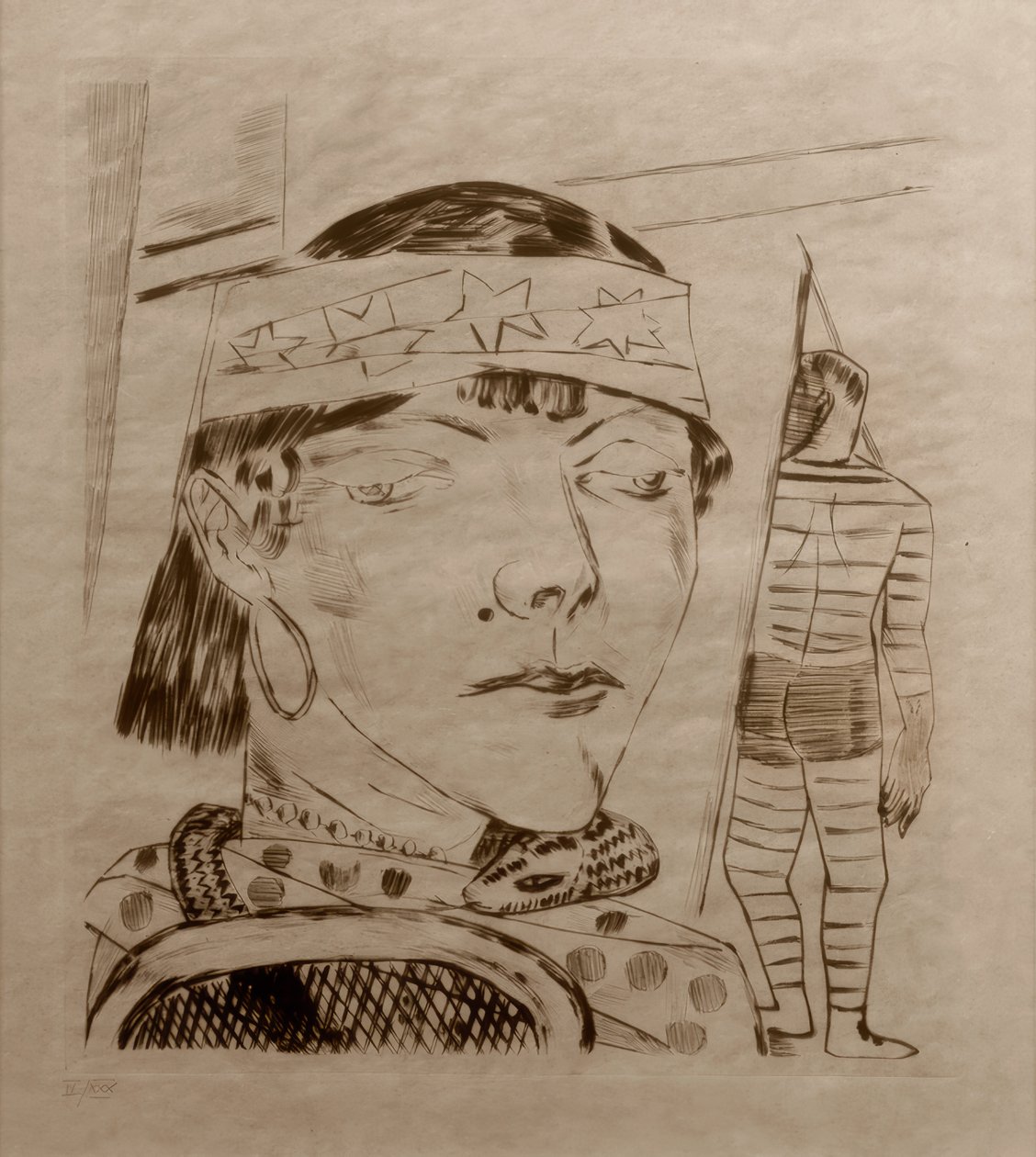 Die Schlangendame von Max Beckmann