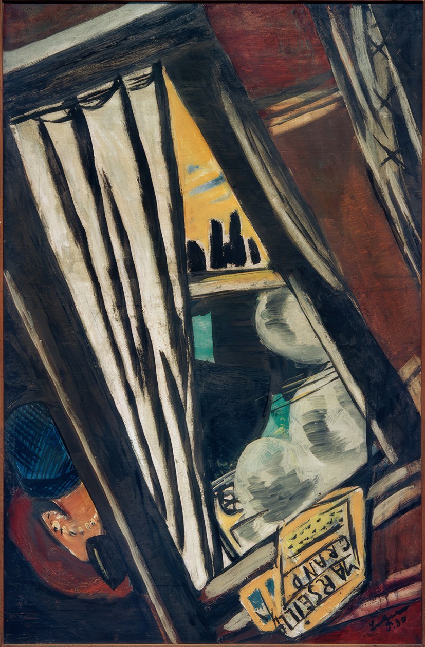 Golden Arrow: Blick aus dem D-Zug–Fenster von Max Beckmann