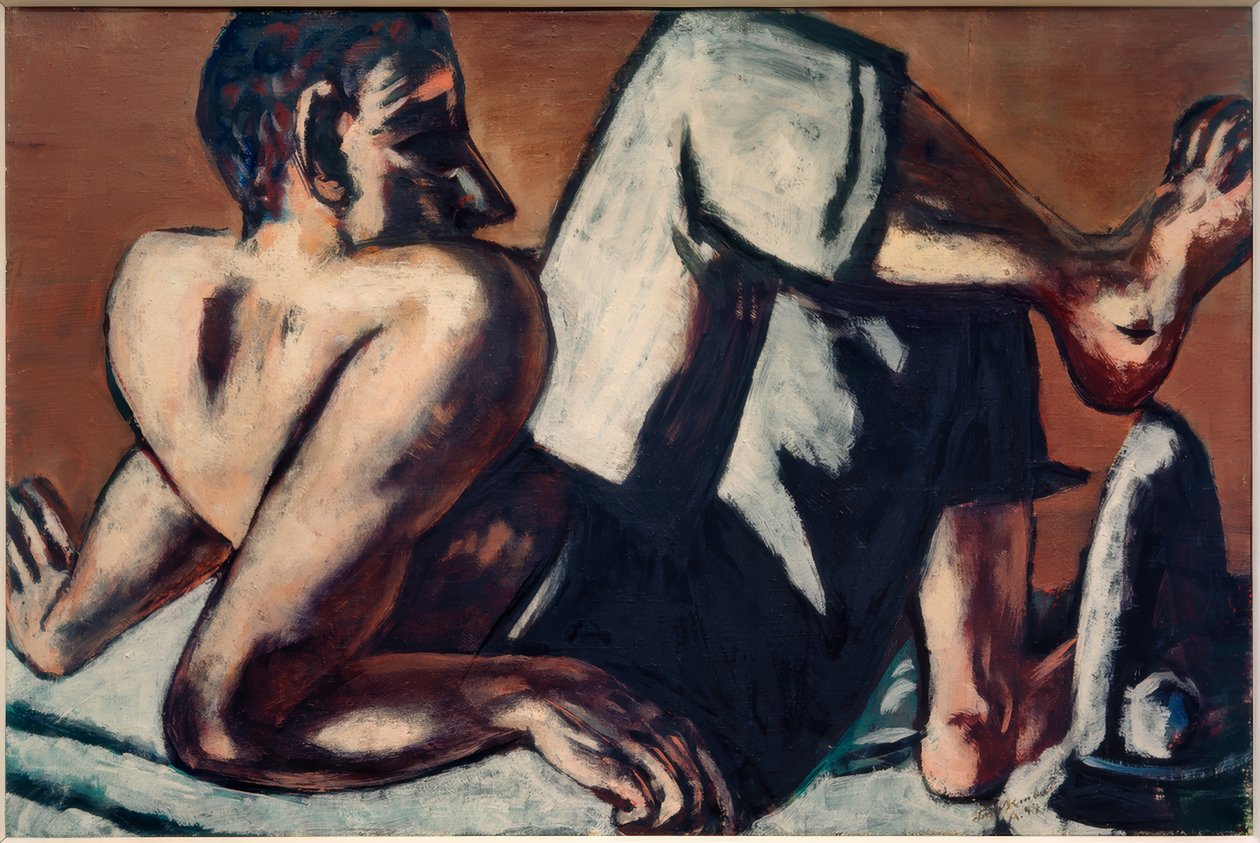 Halbakt-Clown von Max Beckmann