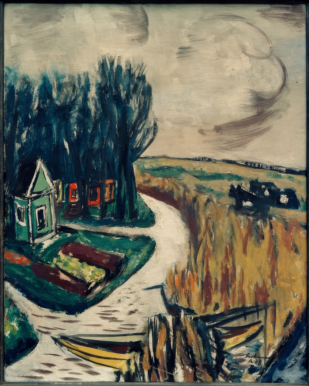 Landschaft mit Kühen von Max Beckmann