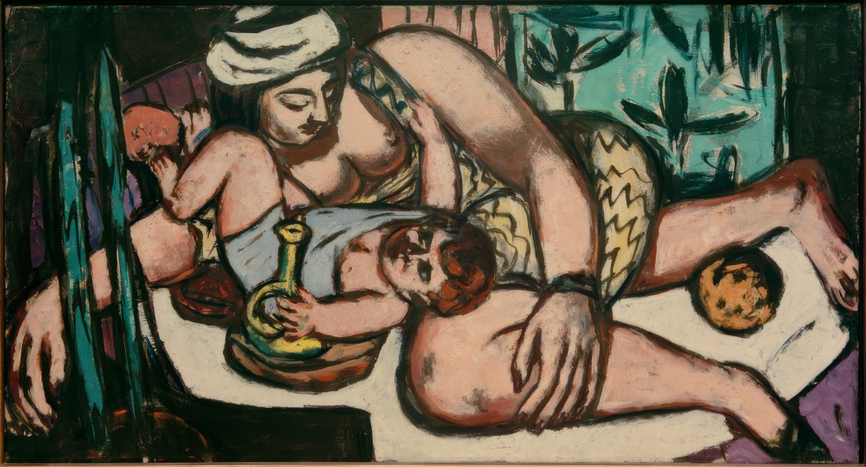 Mutter mit spielendem Kind von Max Beckmann