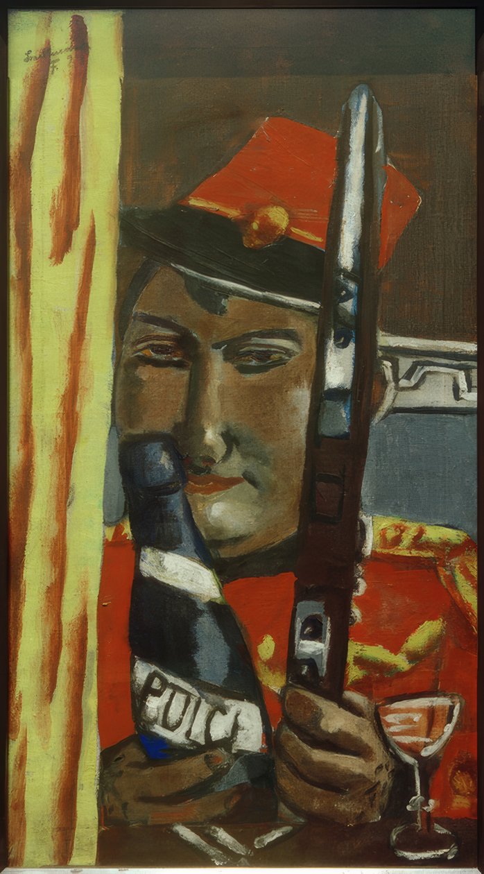 Peruanischer Soldat will trinken von Max Beckmann