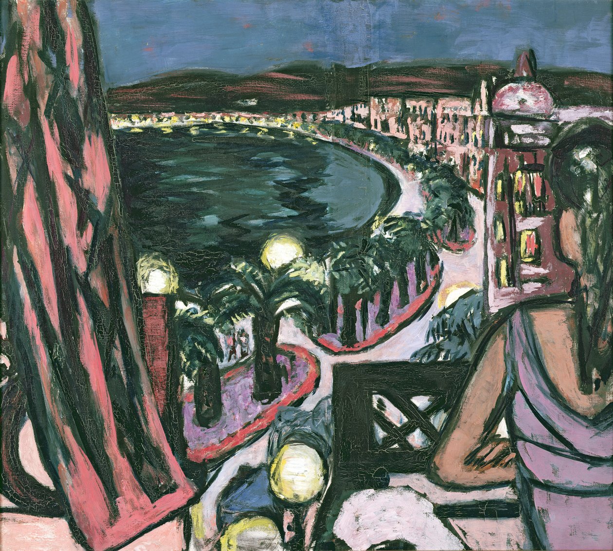 Promenade des Anglais, Nizza von Max Beckmann