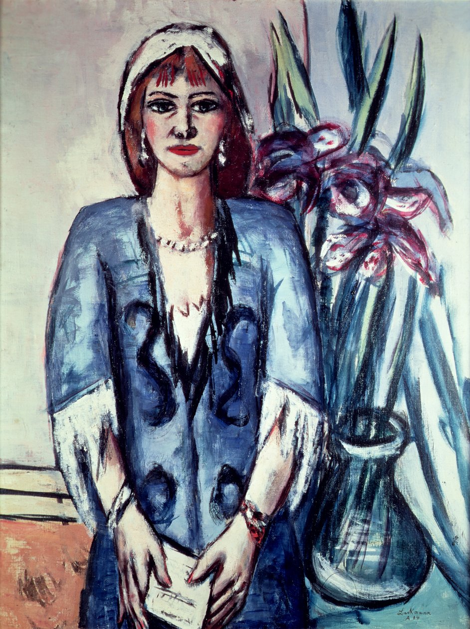 Quappi in Blau und Grau von Max Beckmann