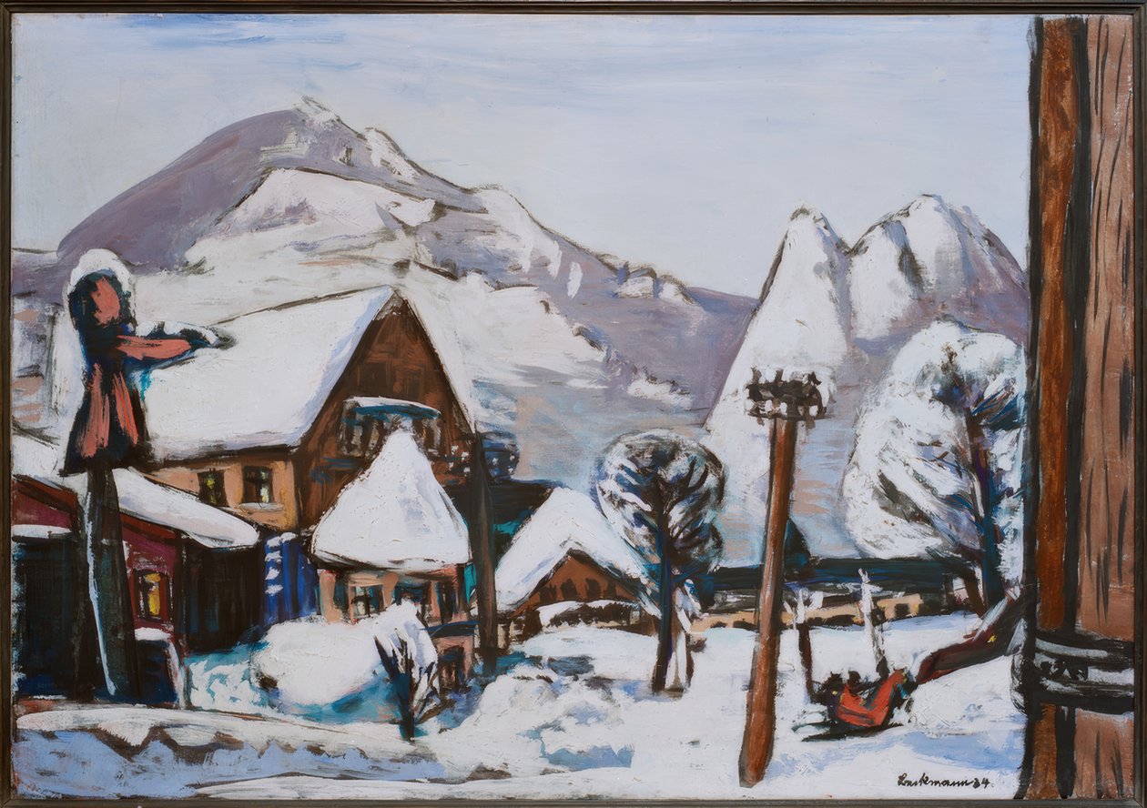Schneelandschaft Garmisch von Max Beckmann