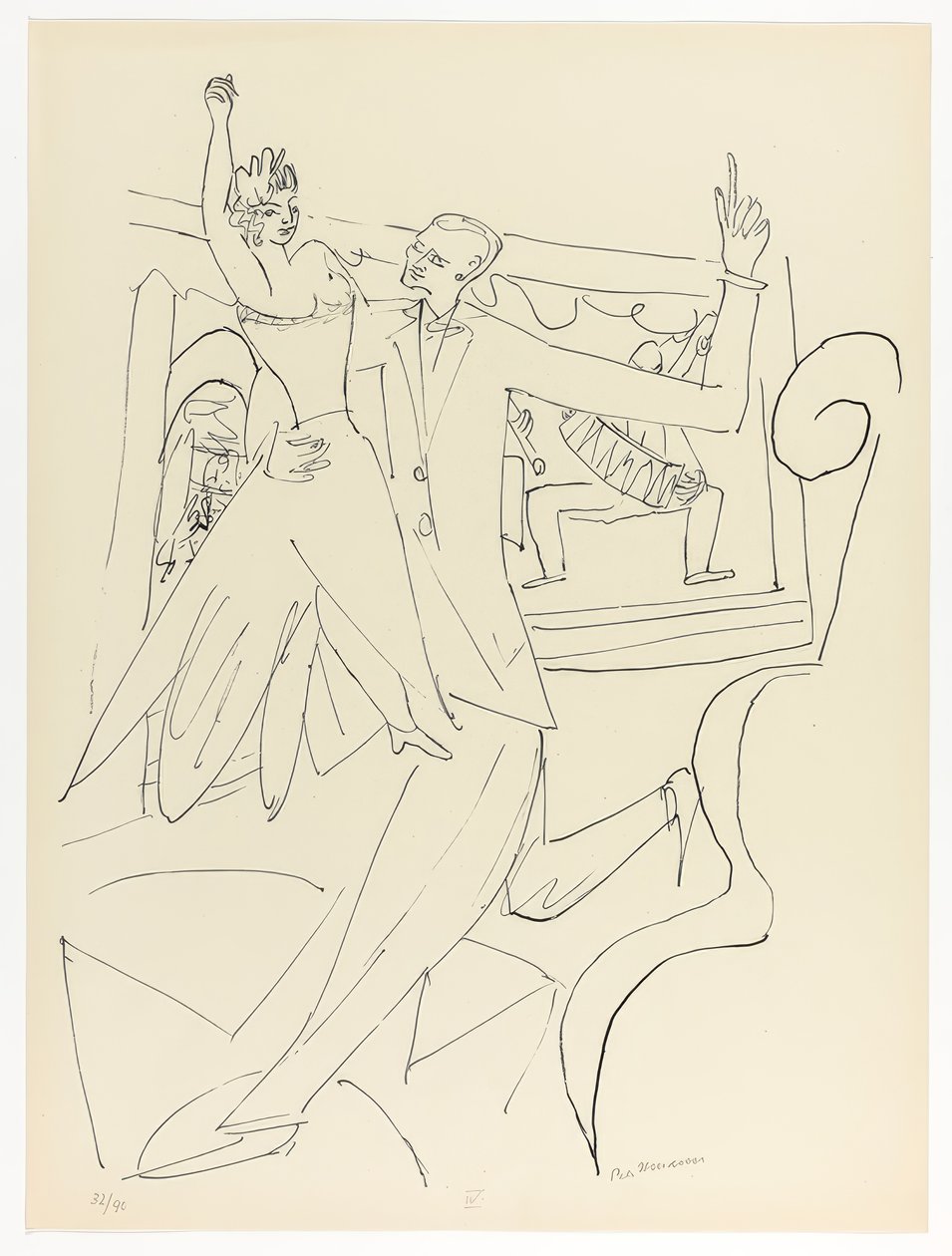 Tango, Platte vier aus Tag und Traum von Max Beckmann