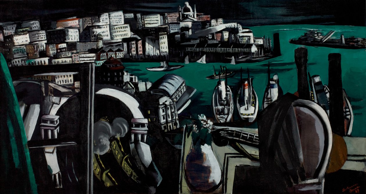 Der Hafen von Genua von Max Beckmann