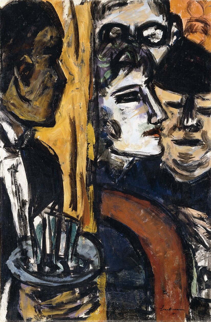 Gelbes Café von Max Beckmann