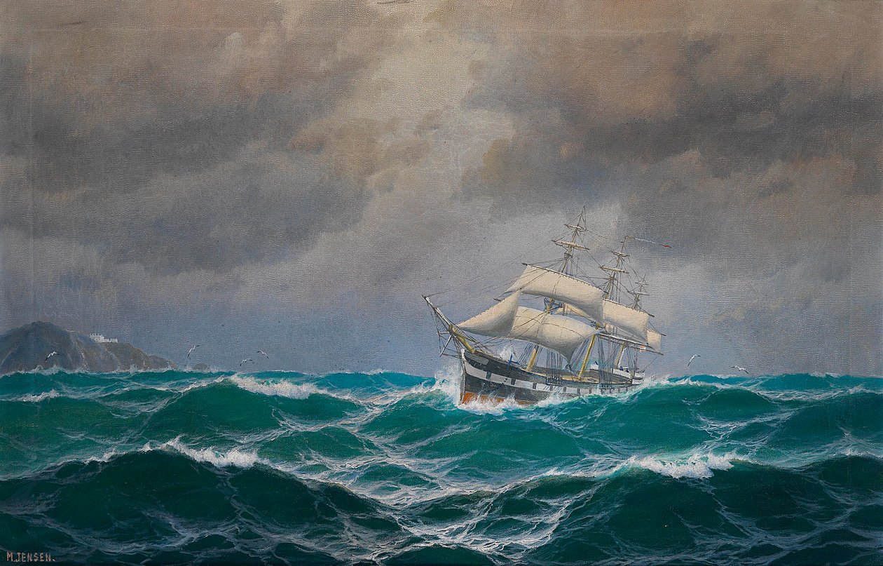 Dreimaster auf hoher See von Max Jensen