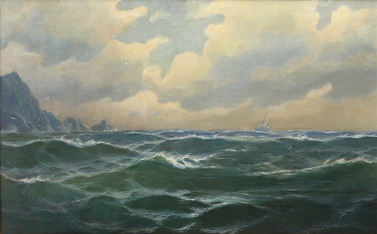 Unruhige See in Küstennähe von Max Jensen