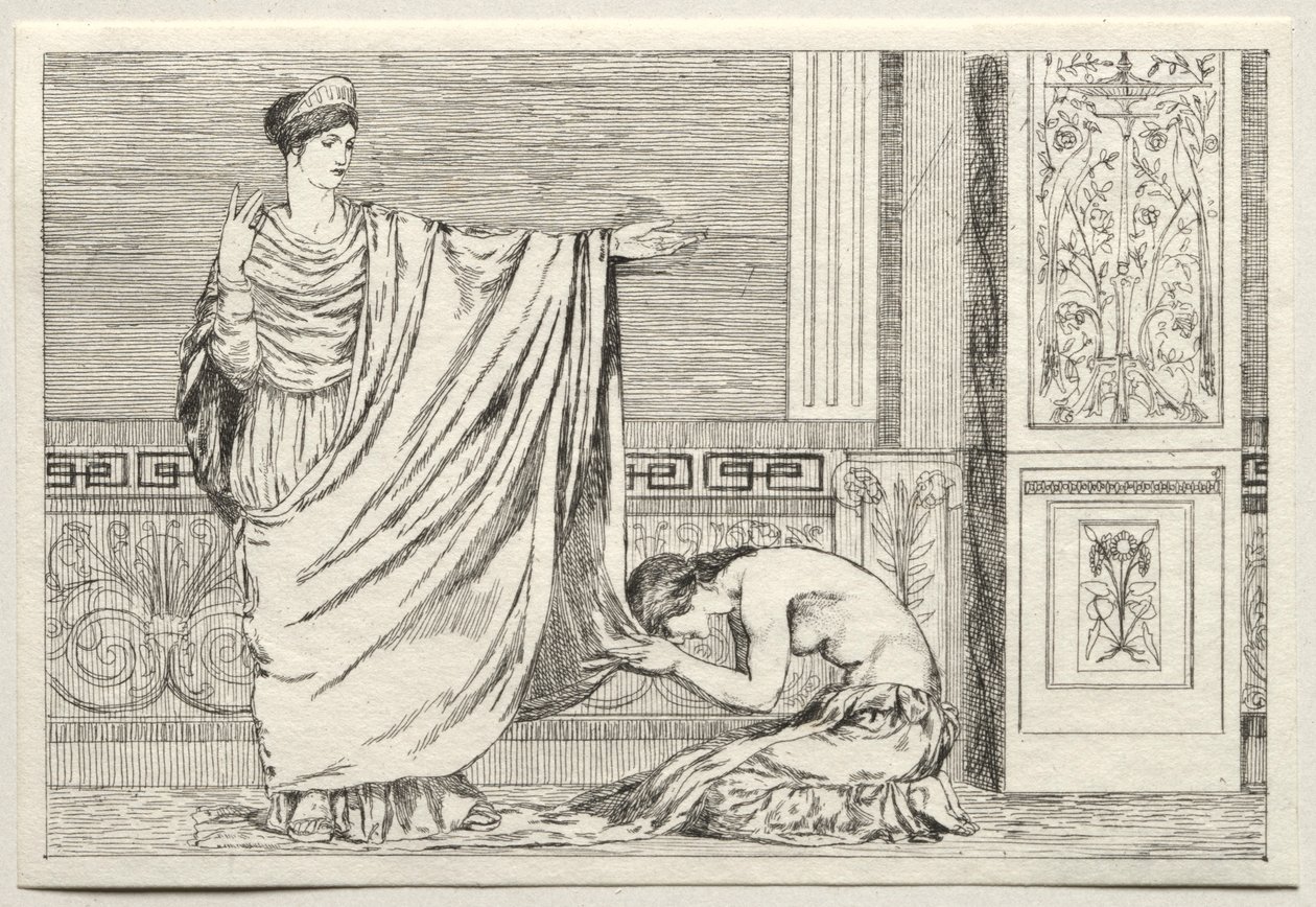 Amor und Psyche: Psyche und Juno, 1880 von Max Klinger