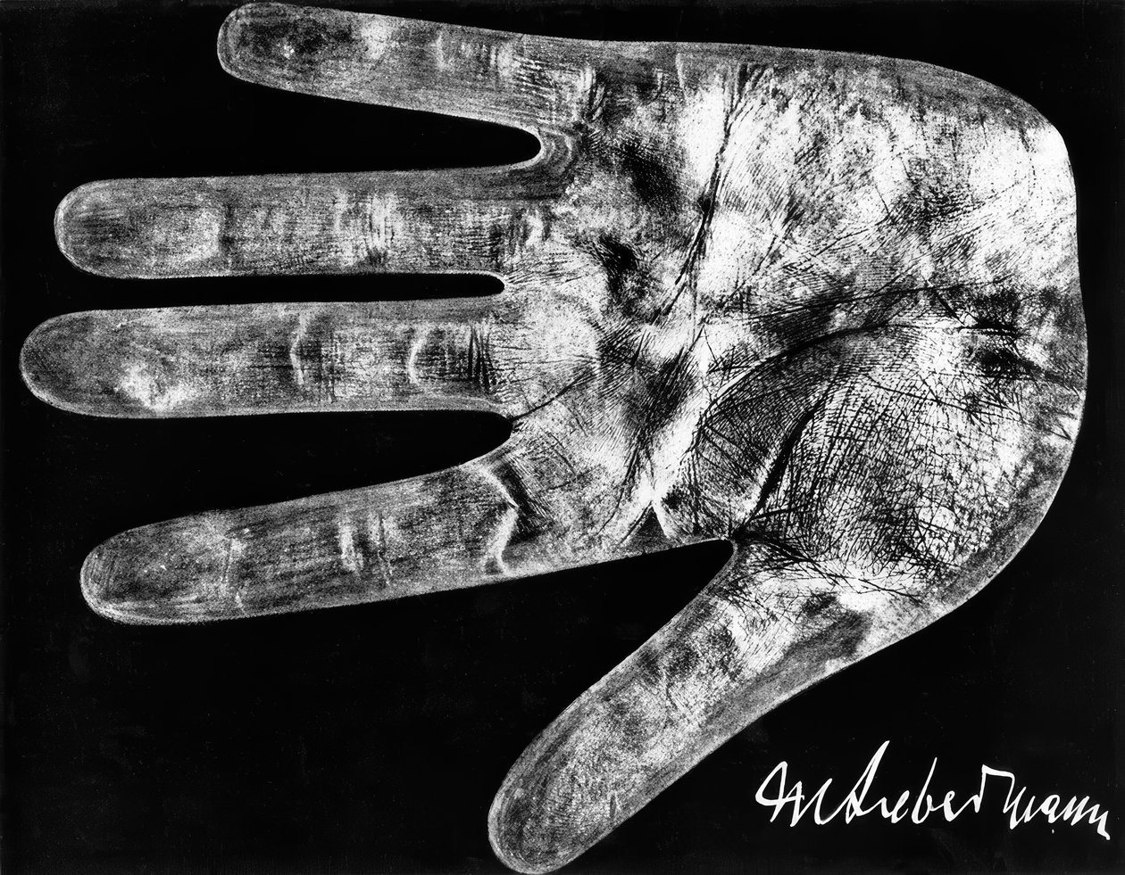 Abdruck der Hand von Max Liebermann von Max Liebermann