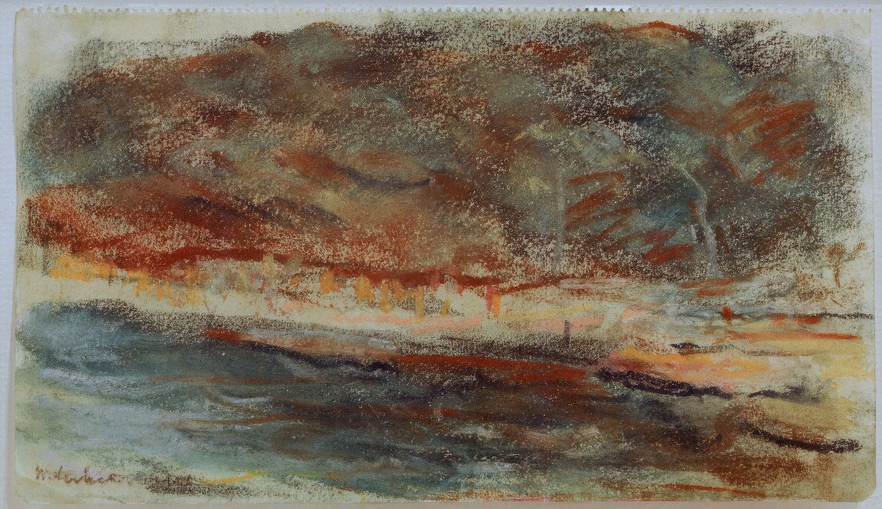 Abendlandschaft in Hamburg von Max Liebermann