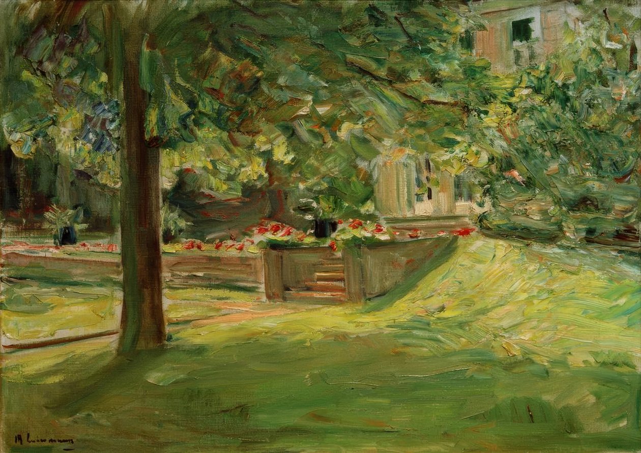 Die Blumenterrasse nach Südwesten / Wannseegarten von Max Liebermann