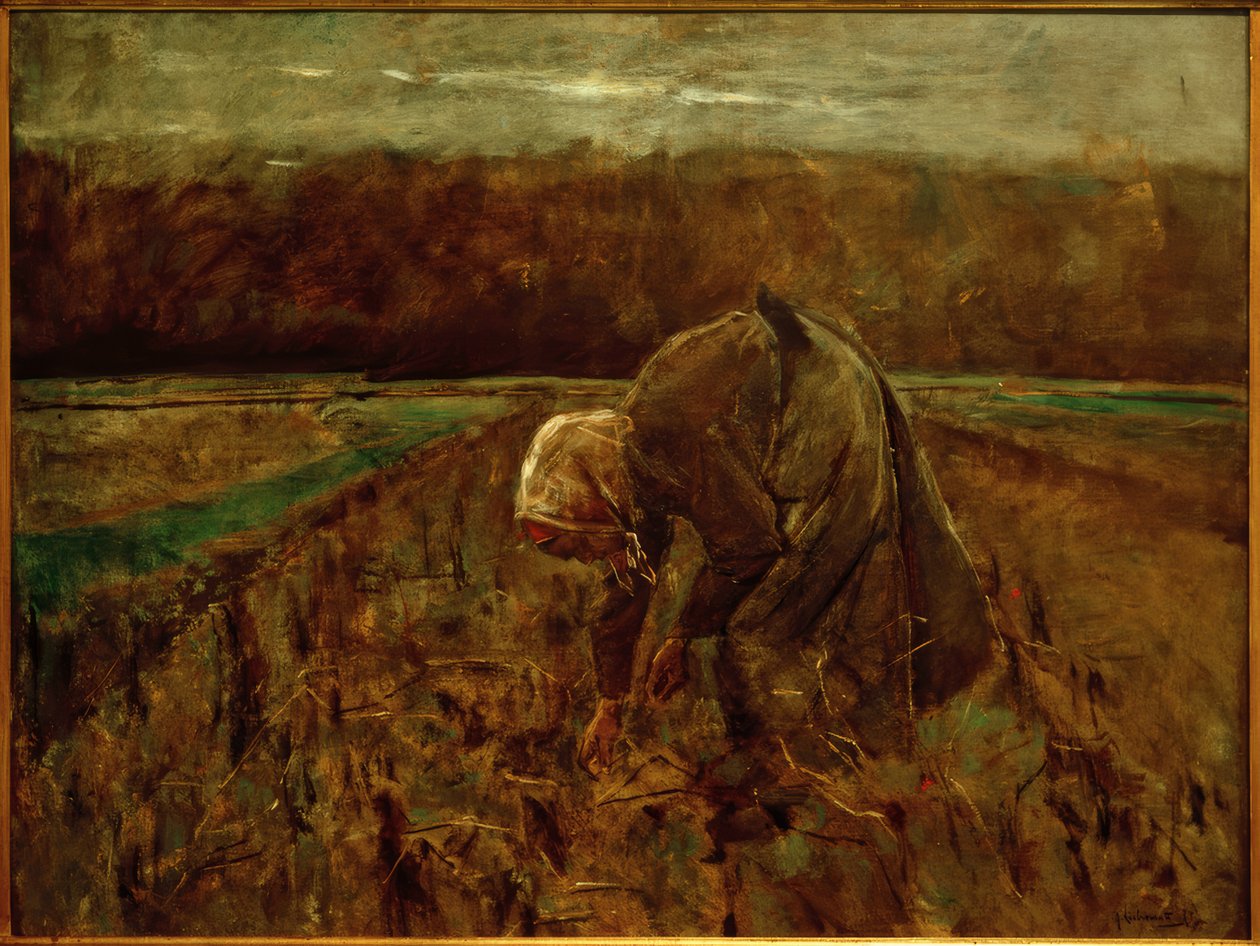Kartoffelsammlerin von Max Liebermann