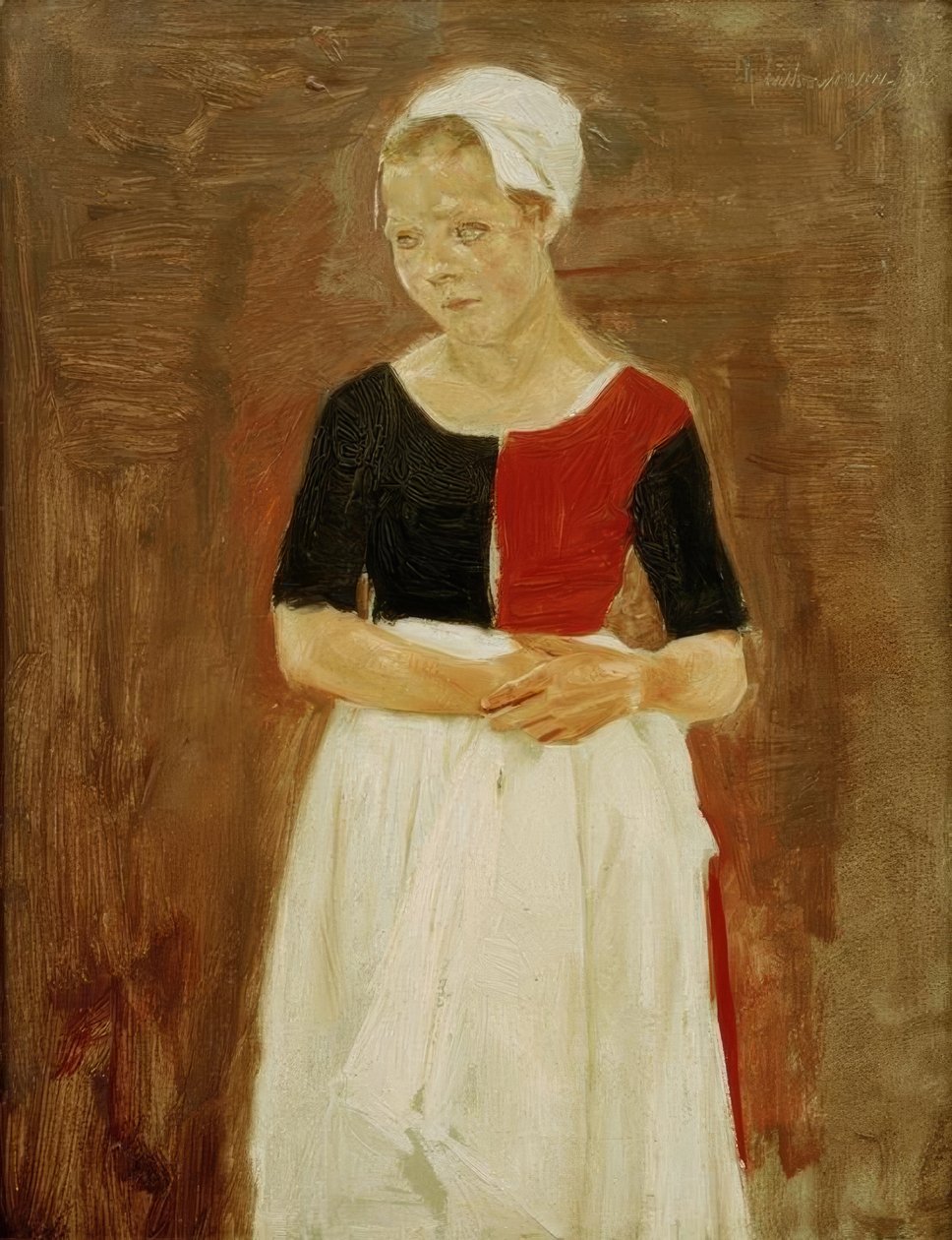 M. Liebermann, Stehendes Waisenmädchen von Max Liebermann