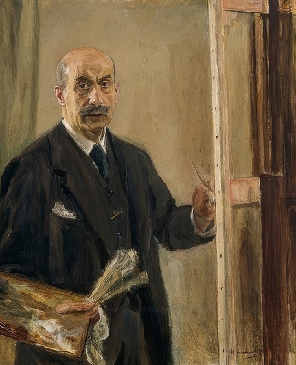 Selbstportrait an der Staffelei von Max Liebermann