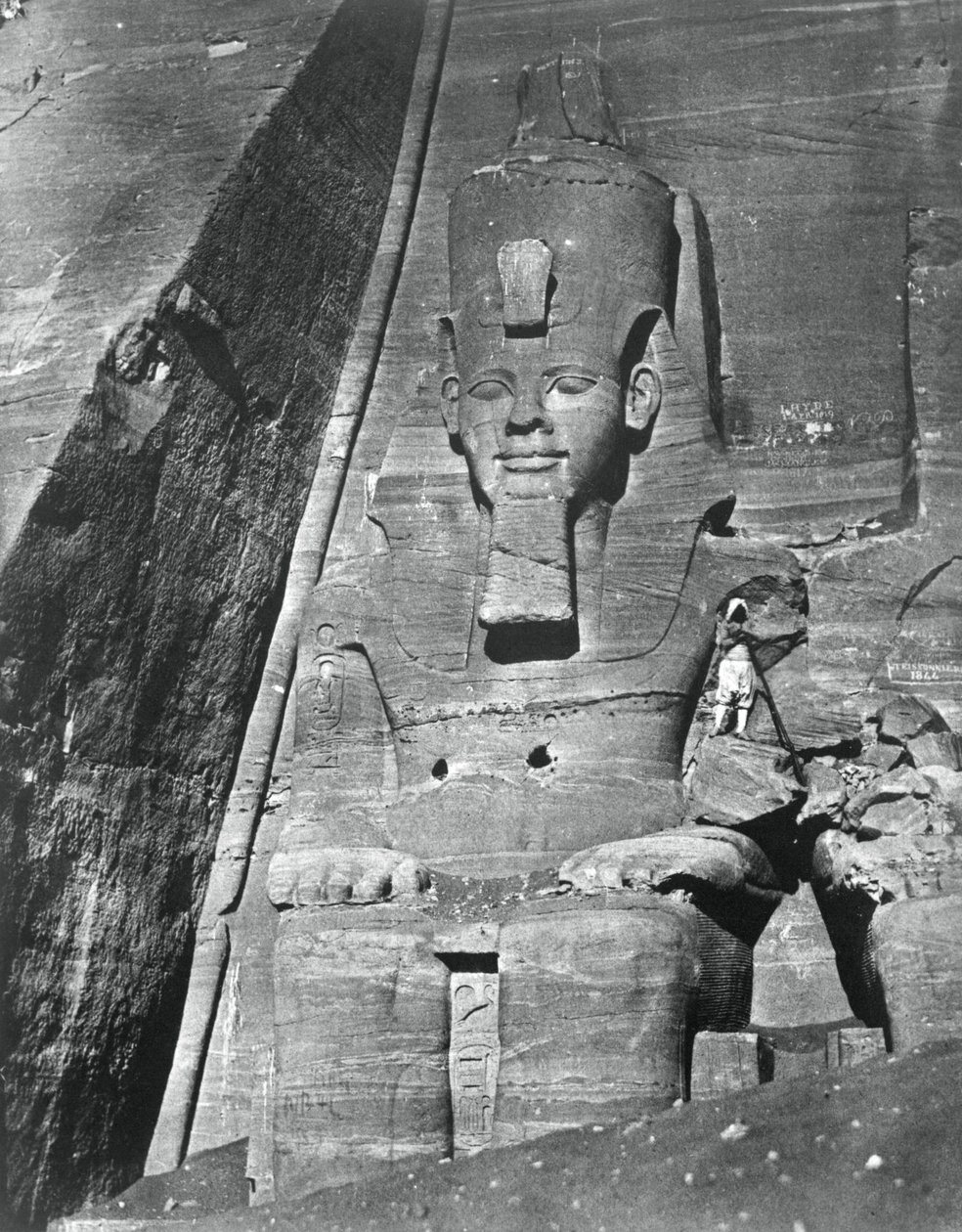Kolossale Statue, Ägypten, 1852 von Maxime Du Camp