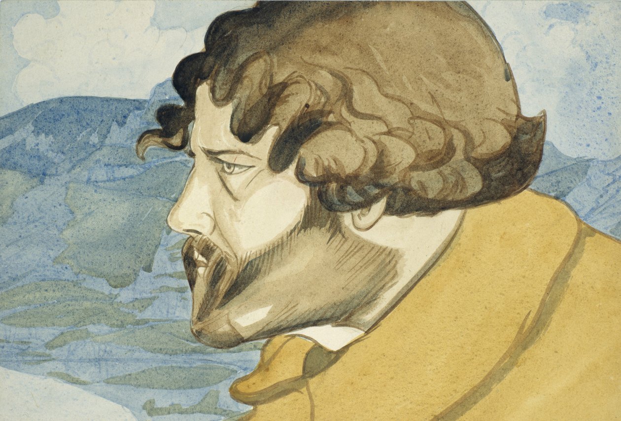 Selbstporträt, 1921 von Maximilian Voloshin