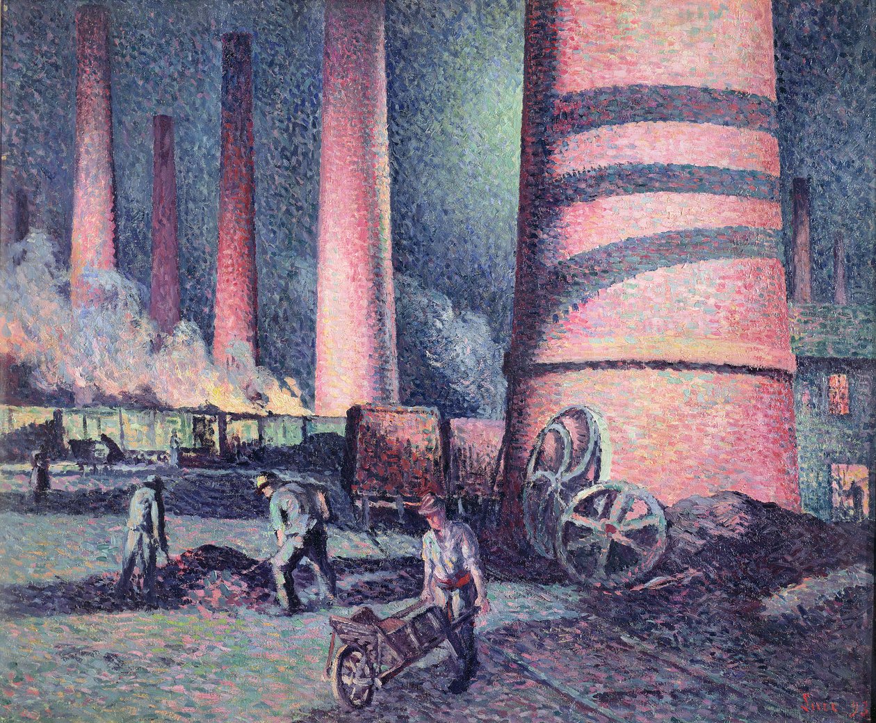 Fabrikschornsteine, 1896 von Maximilien Luce