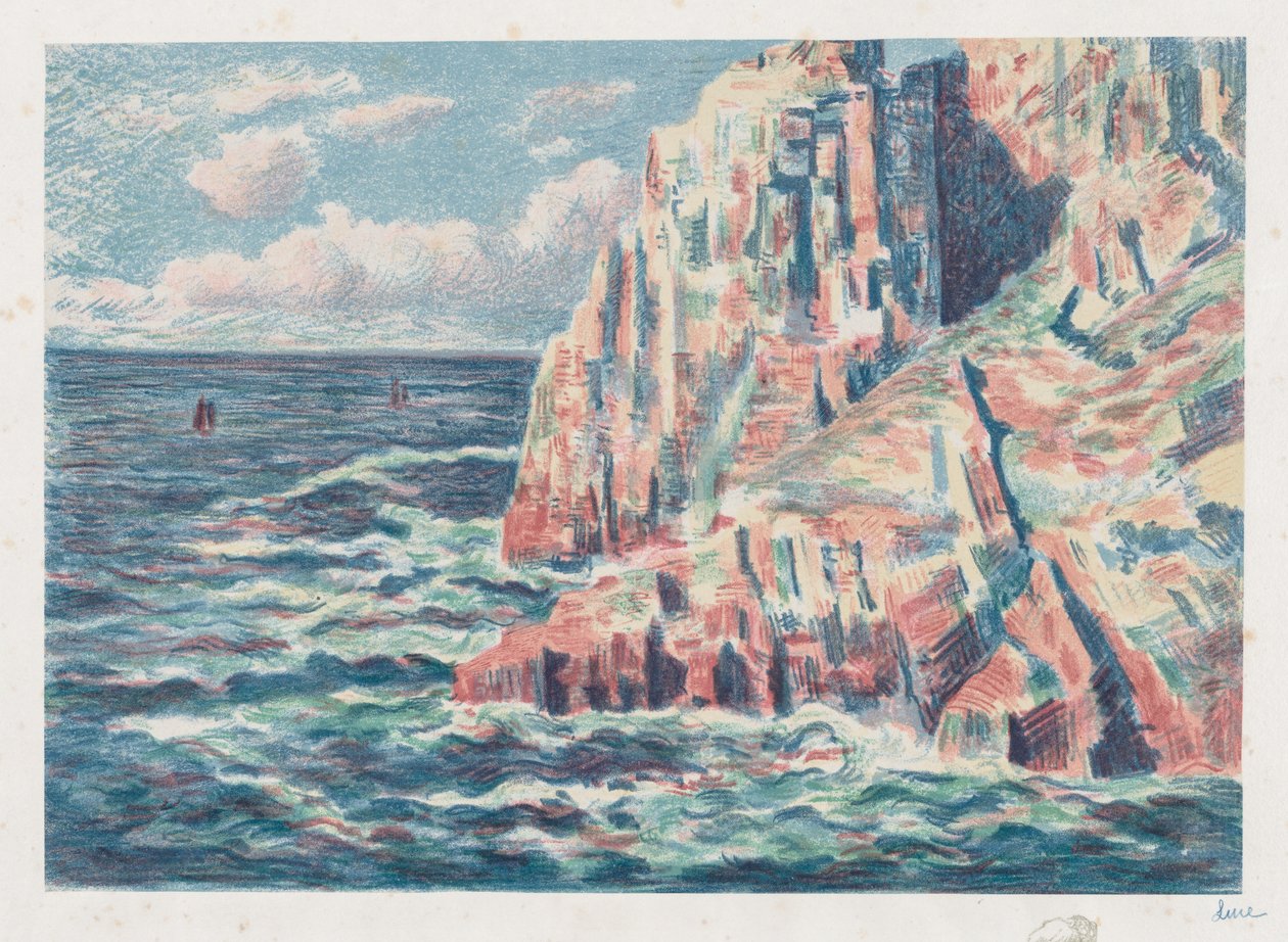 Das Meer bei Camaret, Die roten Felsen von Maximilien Luce