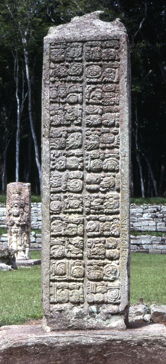 Rückseite der Stela A, Copan, Spätklassische Periode, ca. 730 n. Chr. von Mayan