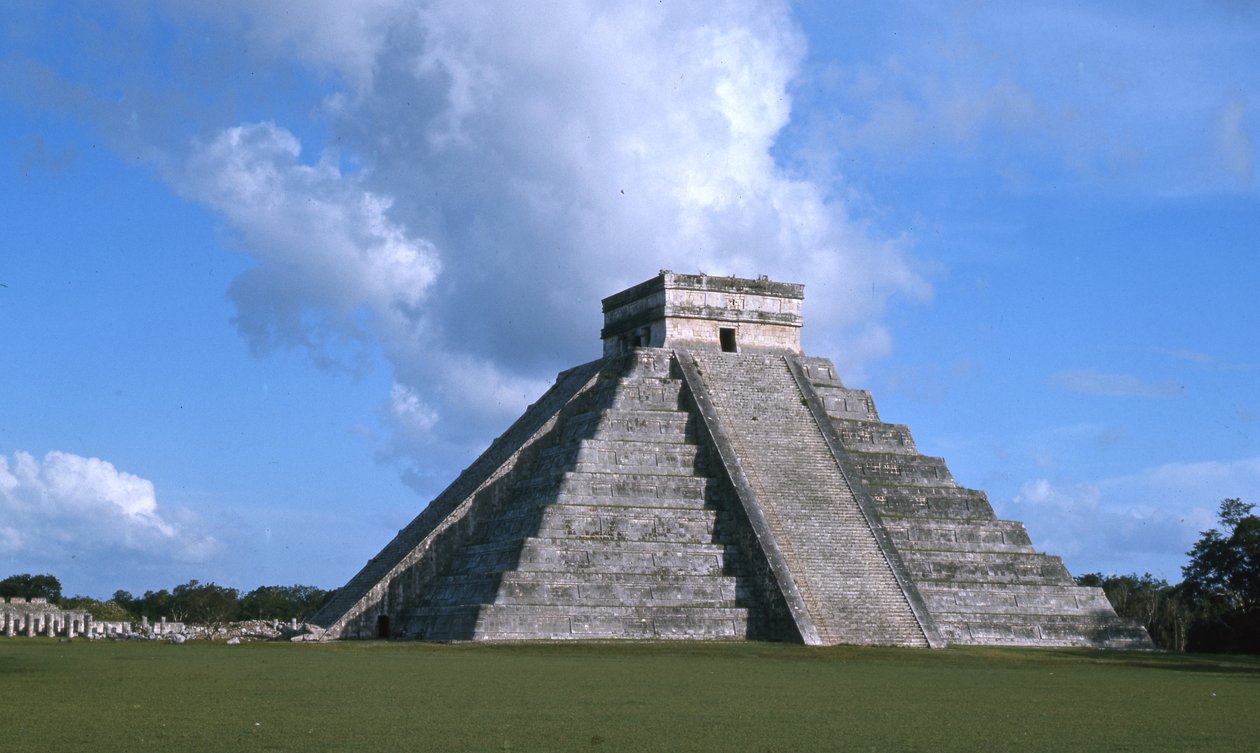 El Castillo, Äquinoktium in Chichen Itza, Postklassische Periode ca. 600-900 n. Chr. von Mayan