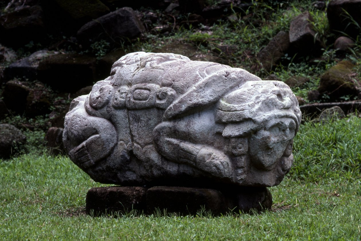 Zoomorpher Stein, Spätklassische Periode (600-900 n. Chr.) von Mayan