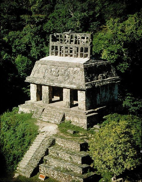 Ansicht des Sonnentempels von Mayan