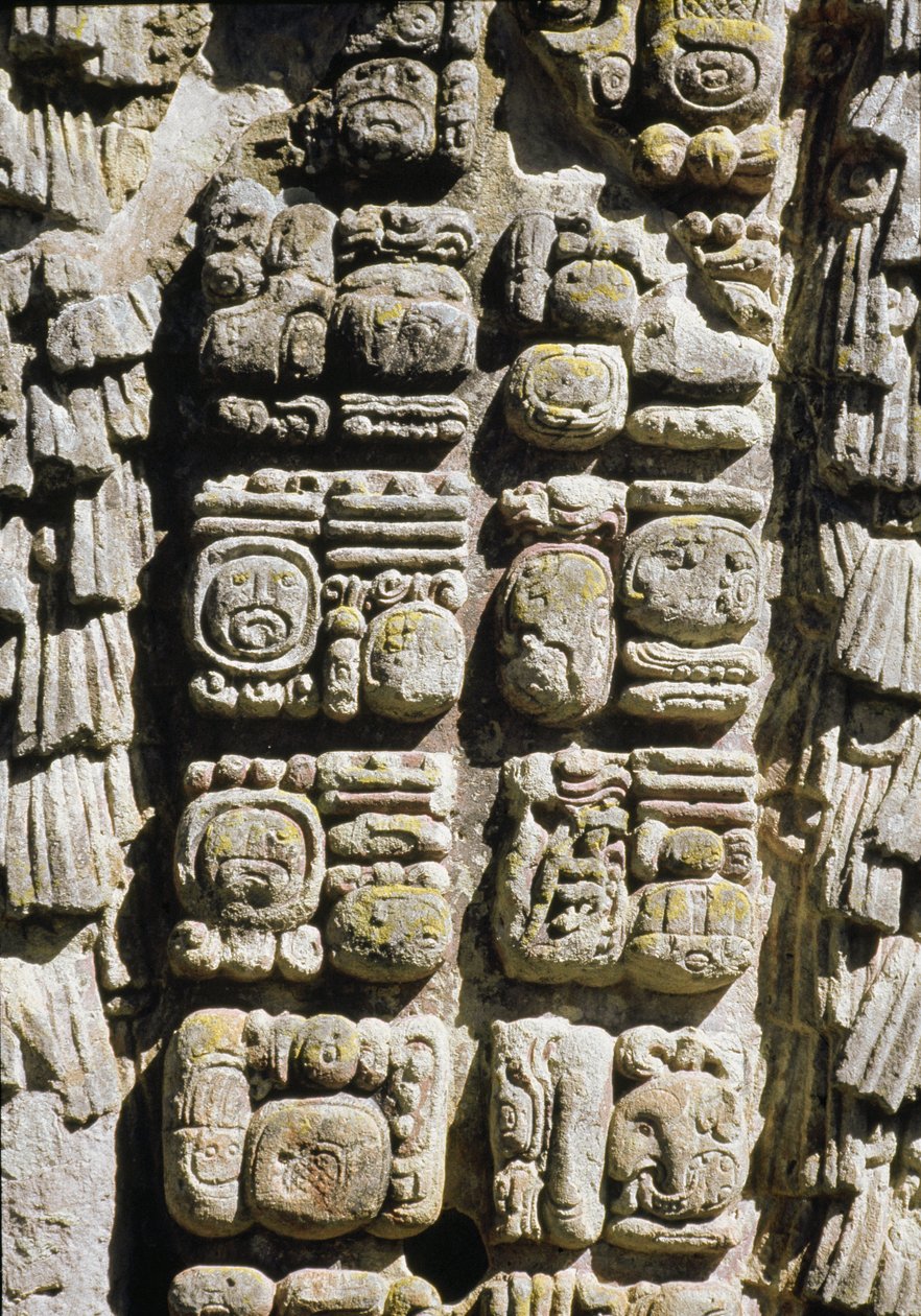 Stele A, Plaza de Ceremonias, 731 n. Chr. von Mayan