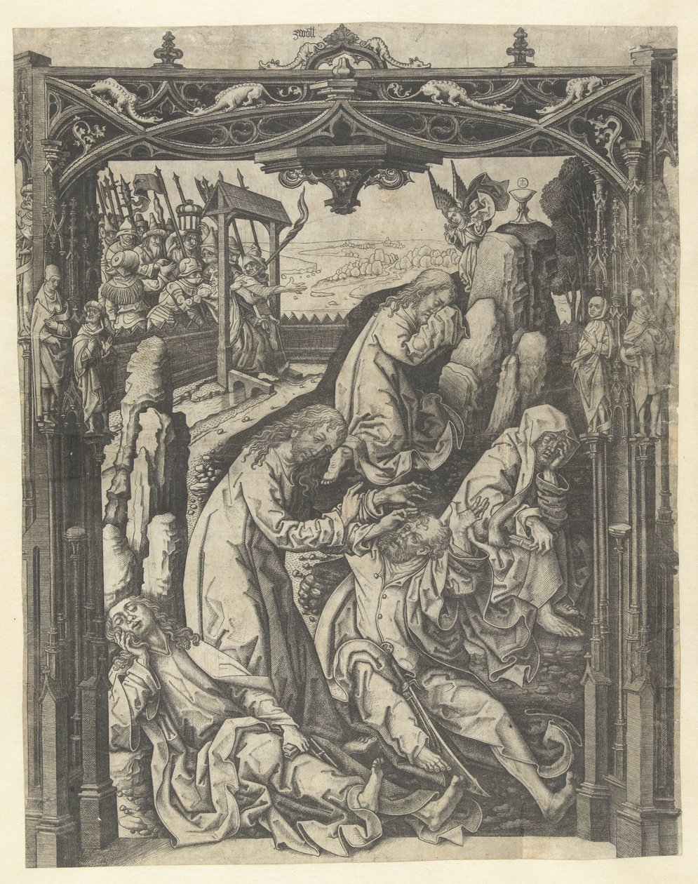 Christus am Ölberg von Meester IAM van Zwoll