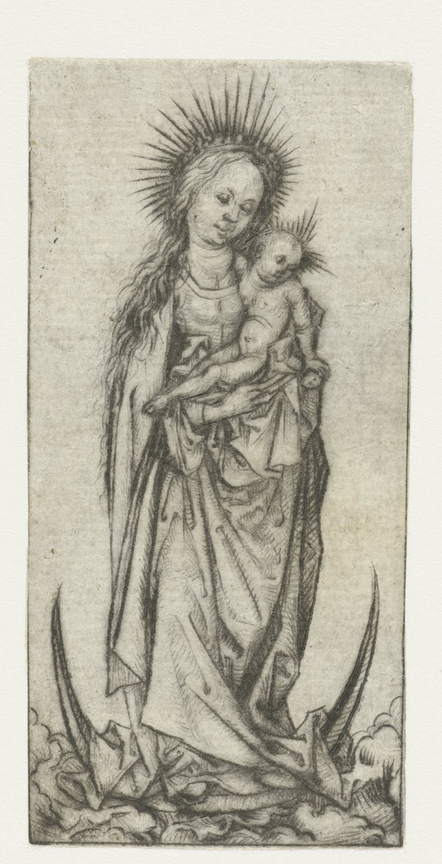 Madonna auf der Mondsichel von Meester van het Amsterdamse Kabinet