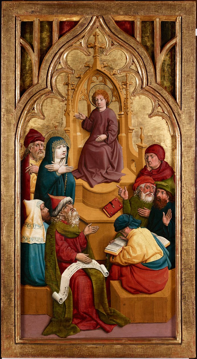 Der zwölfjährige Jesus im Tempel von Meister von Schloss Lichtenstein