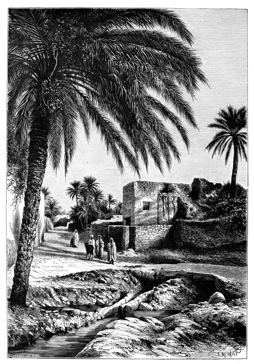 Eine Straße in Biskra, Algerien, 1895 von Meunier