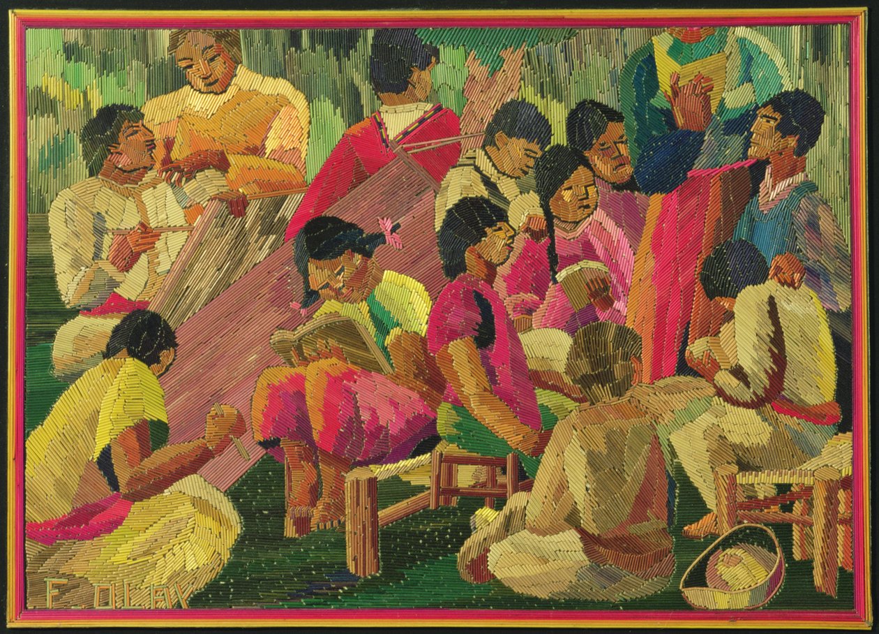 Mexikanische Dorfszene von Mexican School