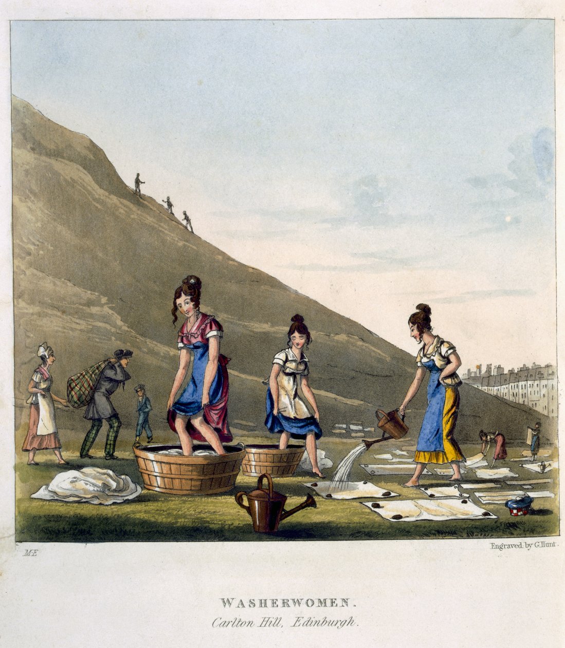 Wäscherinnen, Calton Hill, Edinburgh, aus 