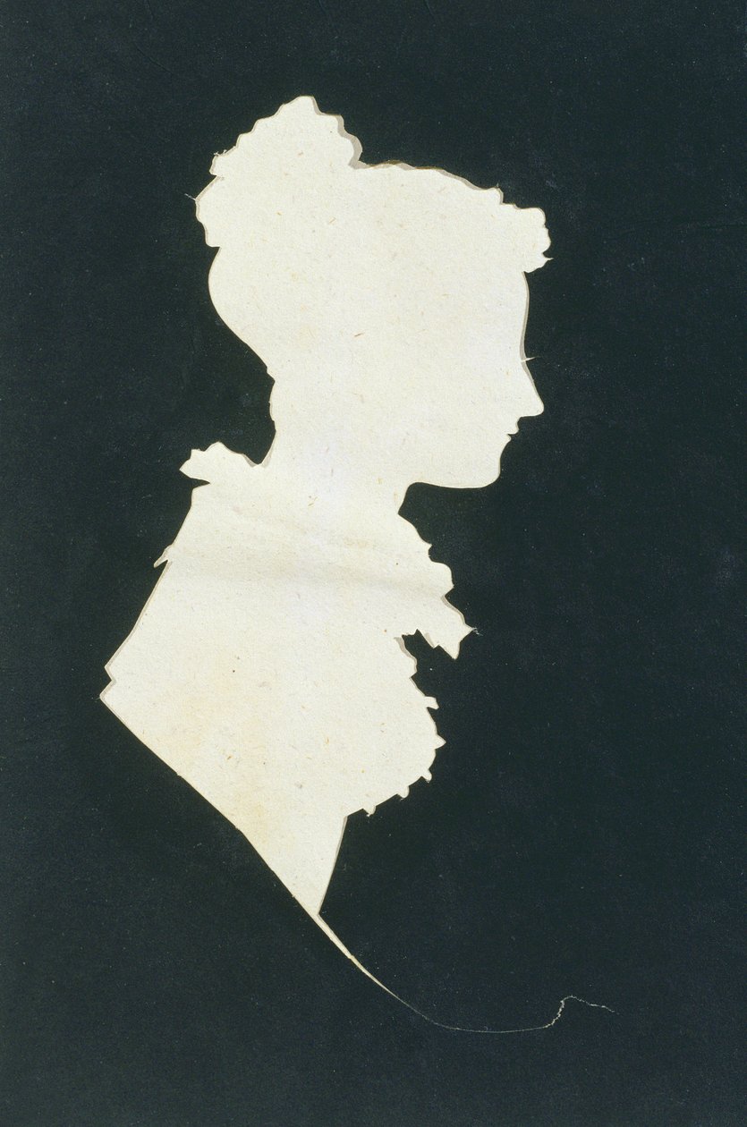 Silhouette von Sarah Faraday (1800-79) aus Michael Faradays Sammelalbum, 1821 von Michael Faraday