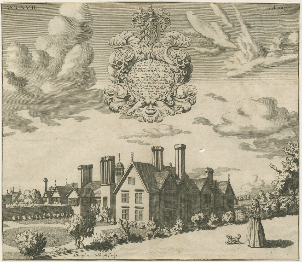 Blithfield Hall: Gravur von Michael Burghers