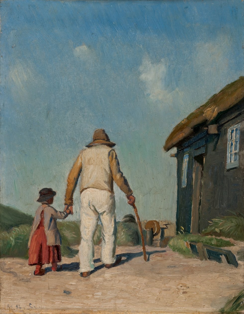 Blinder Christ, Studie von Michael Peter Ancher