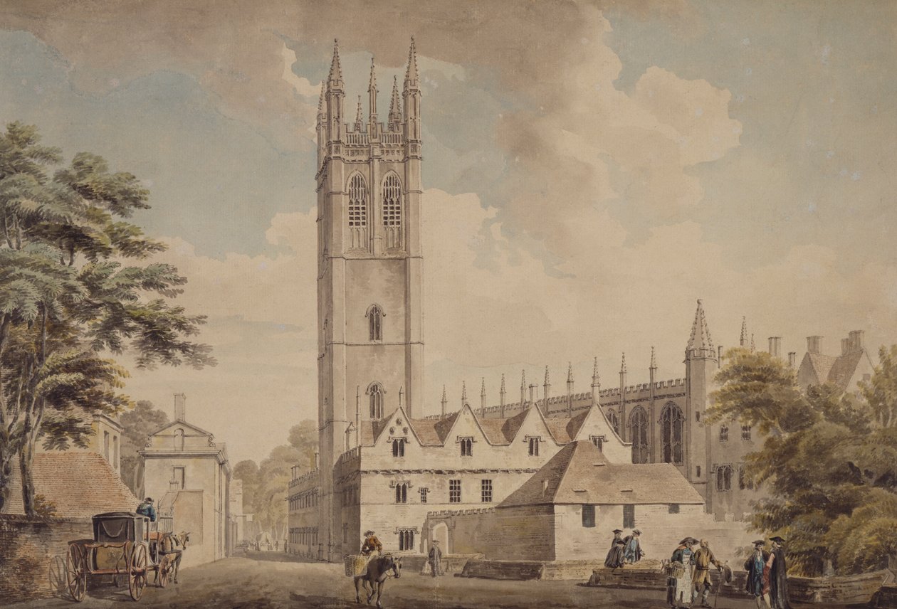 Magdalen Bridge und Turm, Oxford, 1768-1772 von Michael Rooker