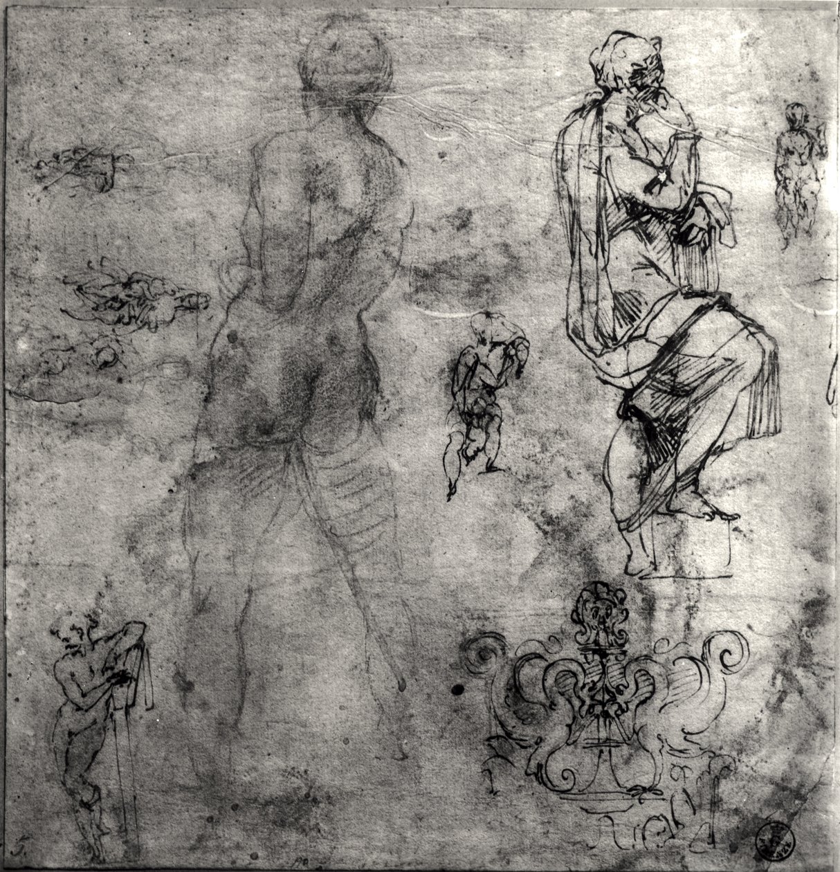 Menschliche und architektonische Studien von Michelangelo Buonarroti