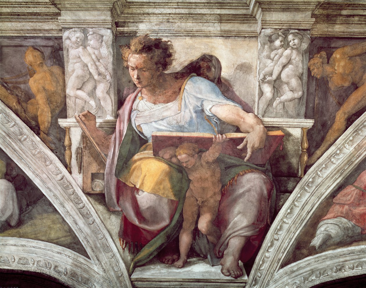 Sixtinische Kapelle: Der Prophet Daniel, ca. 1508-10 von Michelangelo Buonarroti