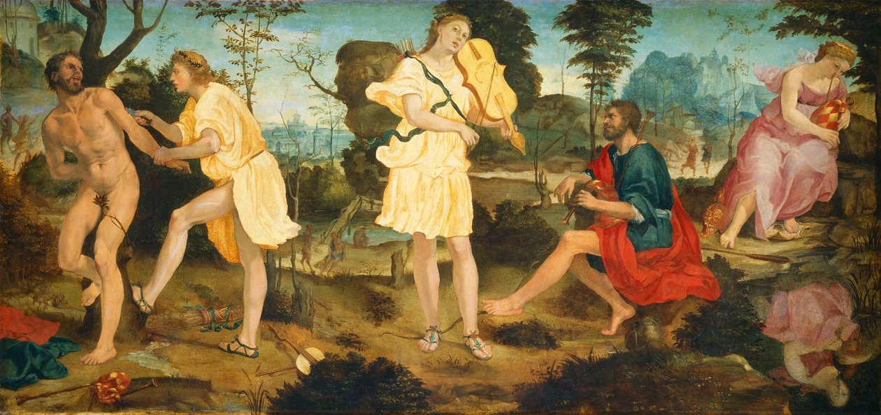 Apollo und Marsyas von Michelangelo Anselmi