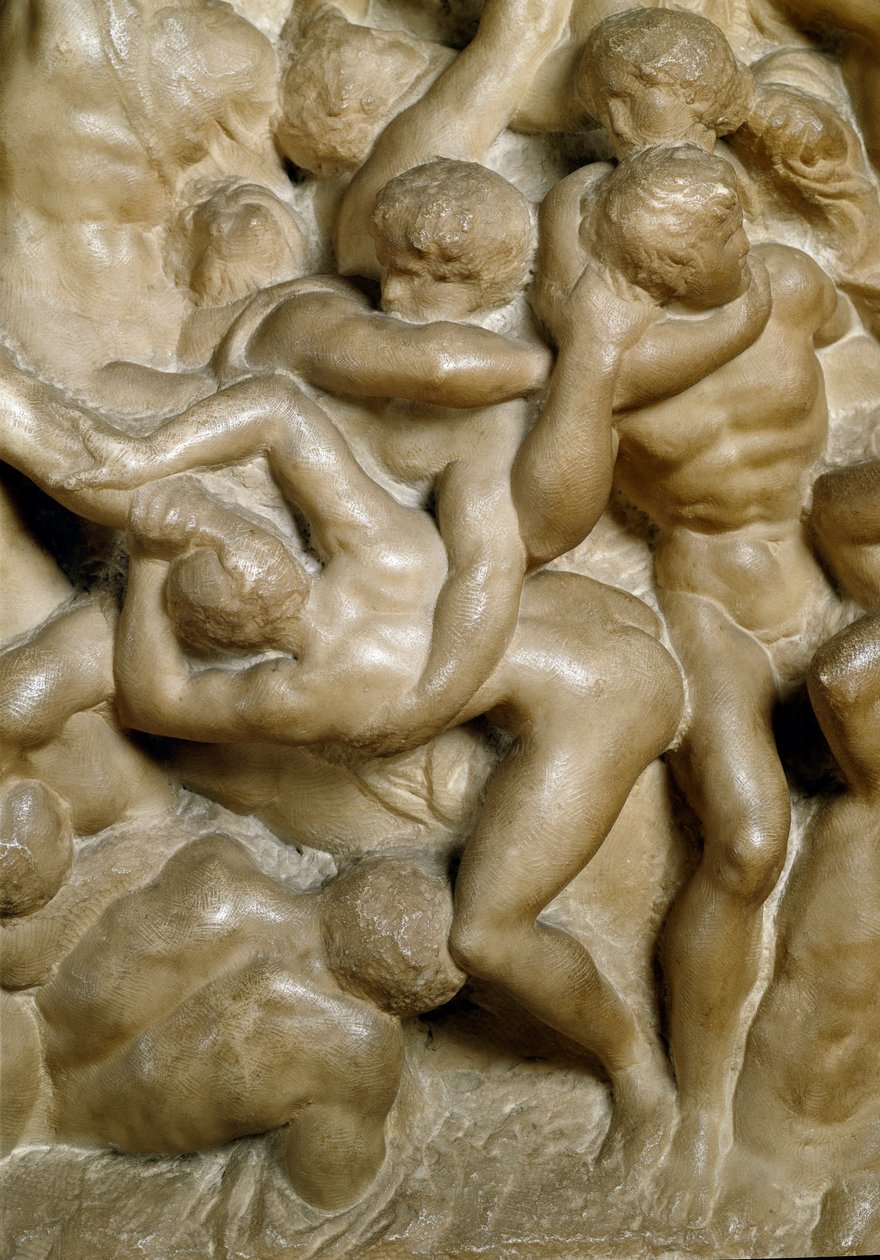 Kampf der Lapithen gegen die Kentauren von Michelangelo Buonarroti